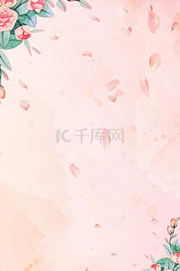 粉色樱花素材背景图片_渐变粉色樱花H5背景素材