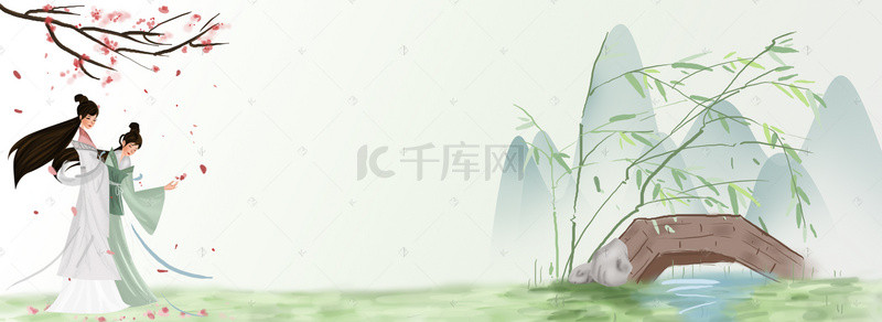 花鸟banner背景图片_古风背景海报banner