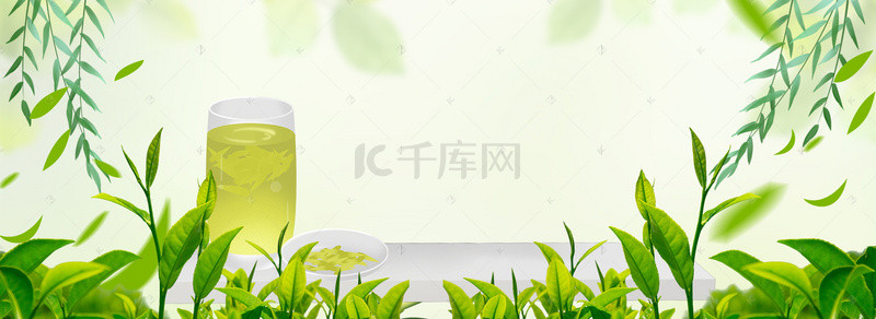 简约小清新背景促销banner