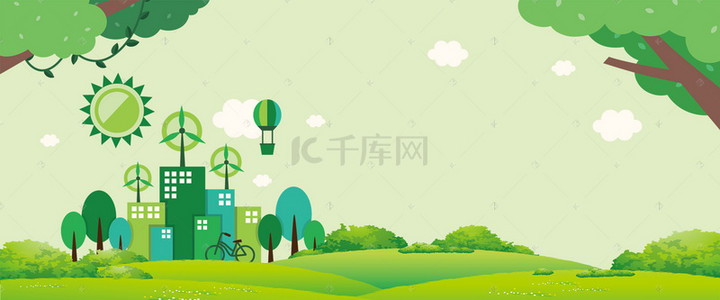 环保背景展板背景图片_绿色清新世界环境日PSD素材