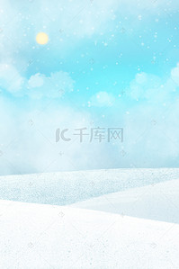 大气冬季背景图片_十二月你好简约psd分层banner