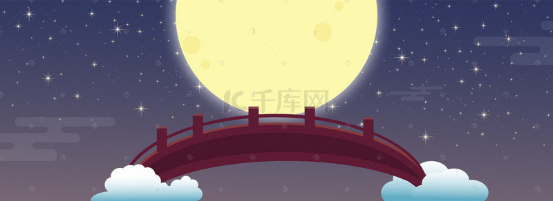天桥背景图片_中秋望月思乡团圆节