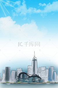 香港迪士尼背景图片_香港旅游海报背景