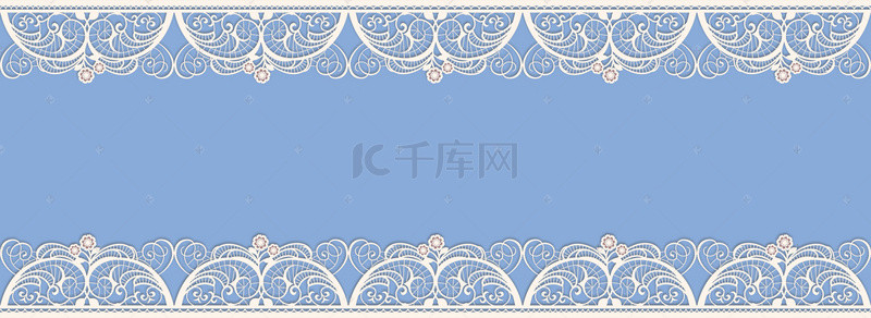 banner浪漫背景图片_蓝色婚礼几何banner背景