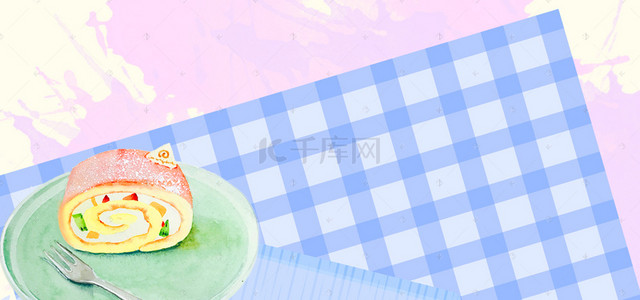 面包电商背景图片_电商夏季夏日面包甜点促销海报banner