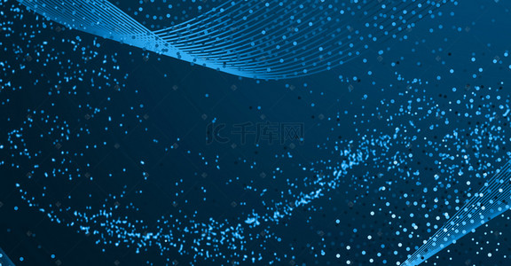 大气几何互联网背景图片_科技线条几何商务粒子蓝色背景