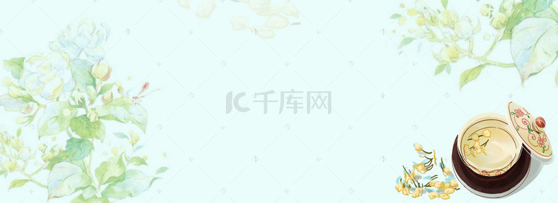 清新淡雅时尚banner海报背景