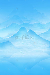 冰川素材背景图片_蓝色冰川海报背景