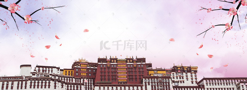 国庆风背景图片_中国旅游旅行西藏