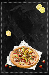 美式海报背景图片_披萨店 披萨外卖