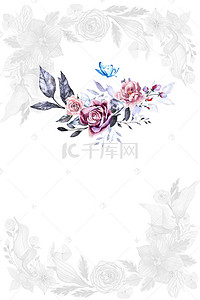 唯美模板背景图片_唯美欧式水彩花朵海报背景模板