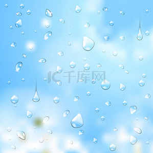 炫彩雨滴背景图片_水珠水滴气泡模糊背景素材