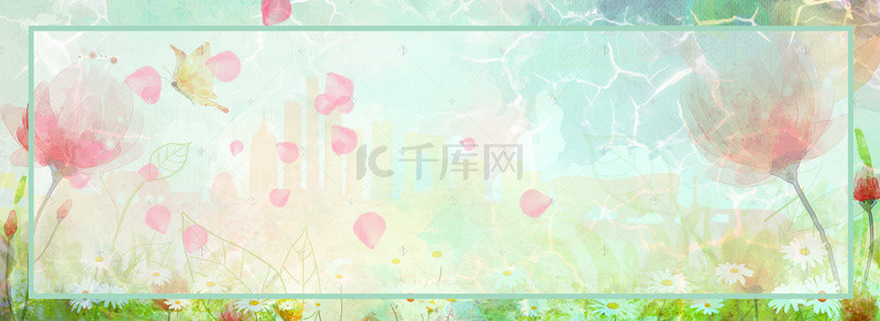 粉色花朵装饰背景图片_粉色植物花朵装饰背景