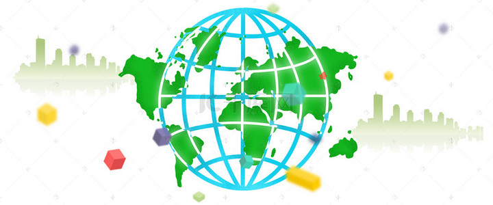 商务地球创意背景图片_网络科技全球商务背景