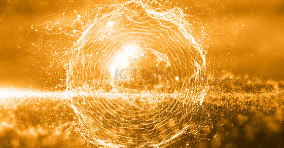 星空金色背景图片_金色粒子特效科技背景