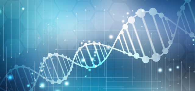 医疗大气背景图片_医疗大气分子链简约科技海报