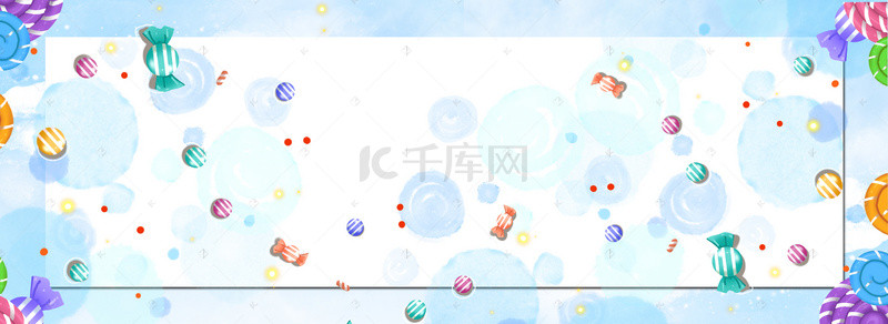 糖果的世界彩色手绘banner