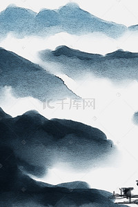 中国风山水画设计背景