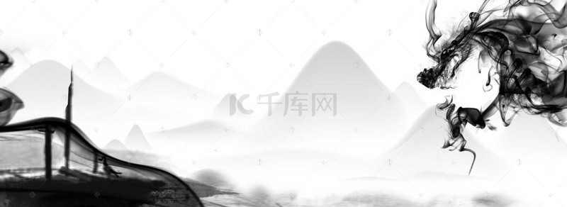 平面创意广告素材背景图片_龙纹传统中国风背景素材