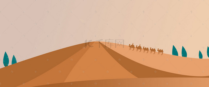 宣传海报展板背景图片_简易沙漠一带一路宣传海报背景素材