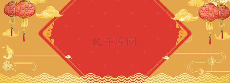 促销风首页背景图片_春节年货节中国风海报背景