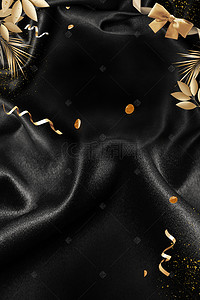 黑色丝绸背景图片_丝带黑色丝绸纹理背景