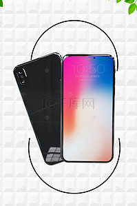 iphone8背景图片_黑色手机iPhone8促销