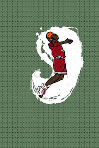 篮球运动海报背景图片_矢量插画篮球运动海报背景