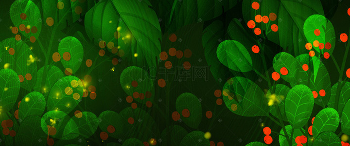 绿色植物海报背景背景图片_绿色植物简约梦幻电商风背景海报