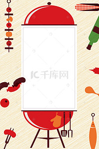 日韩背景图片_美食节铁板烧料理背景