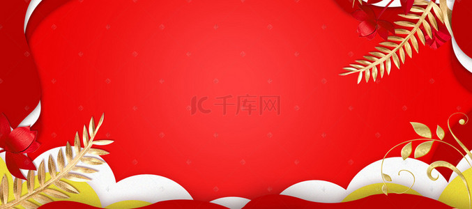 新春中国风banneR背景图片_红色喜庆中国风Banner背景