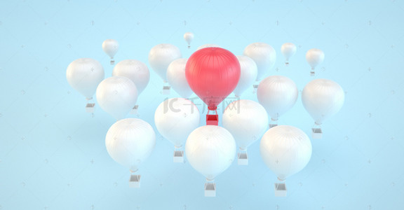 职场背景图片_独特的气球C4D