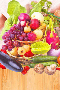 素食主义蔬菜小清新H5背景素材