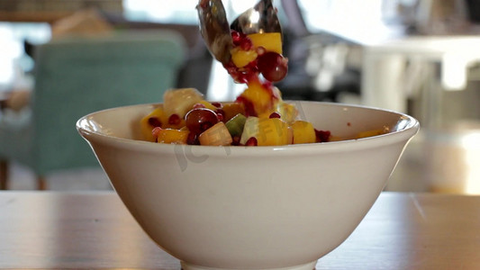 水果捞搅拌水果高清成品