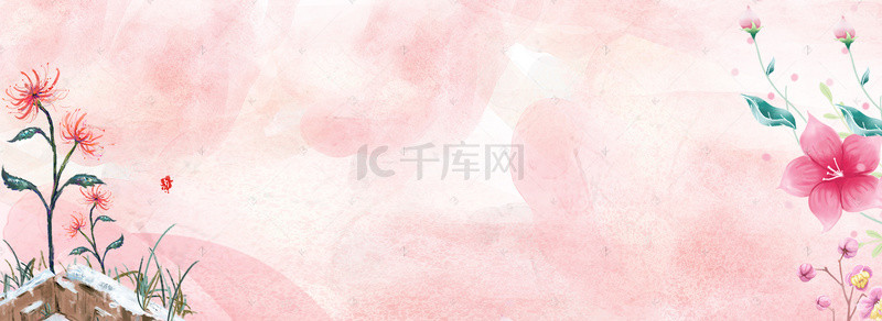 菊花桃花背景图片