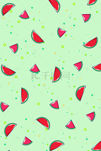 西瓜水果扁平化简约背景