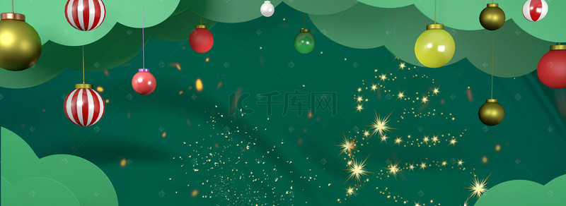 球体banner背景图片_圣诞节奢华banner