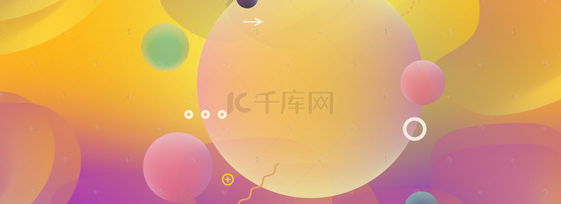 愚人节小丑渐变黄色banner