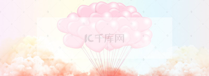 女包背景图片_淘宝天空气球banner背景