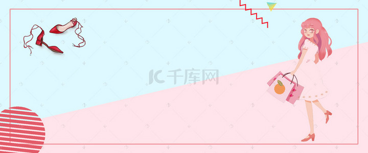 换新促销背景图片_时尚女鞋大促销粉色花瓣背景