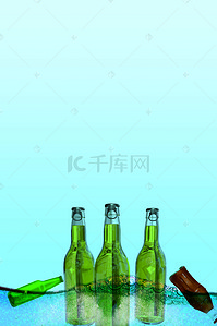 啤酒节设计背景图片_创意沙滩美女啤酒节宣传海报背景素材