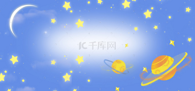 卡通夜空背景图片_卡通夜空背景banner