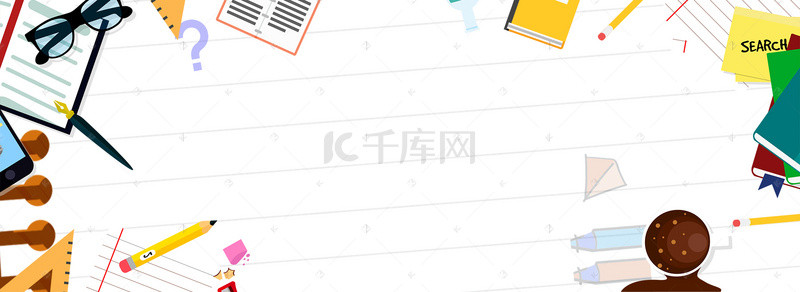 学习创意背景背景图片_彩色创意书籍工作台背景