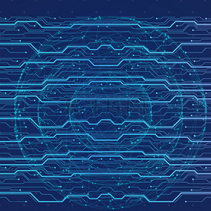 科技商务电路渐变蓝色质感背景素材