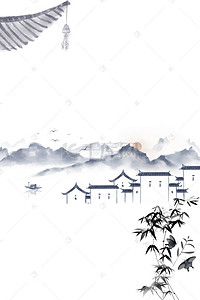 江南简约背景图片_旅游江南水景中国风