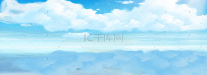 雨后绿桌面背景图片_卡通蓝色的天空免抠图
