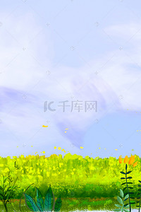 春天惊蛰背景图片_惊蛰绿色草地psd分层banner