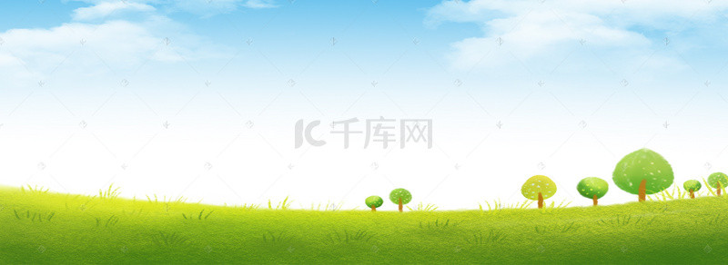 卡通手绘风景背景图片_矢量卡通手绘风景淘宝电商banner