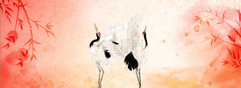 水彩古风花朵背景图片_传统中国风工笔画海报背景素材