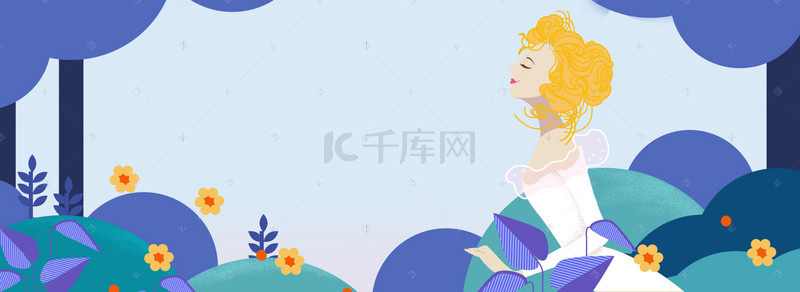 女王节卡通背景图片_三八妇女节女生节卡通手绘海报背景图